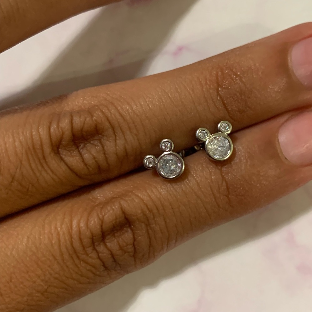 925 Sterling Silver Mickey Mouse Earrings